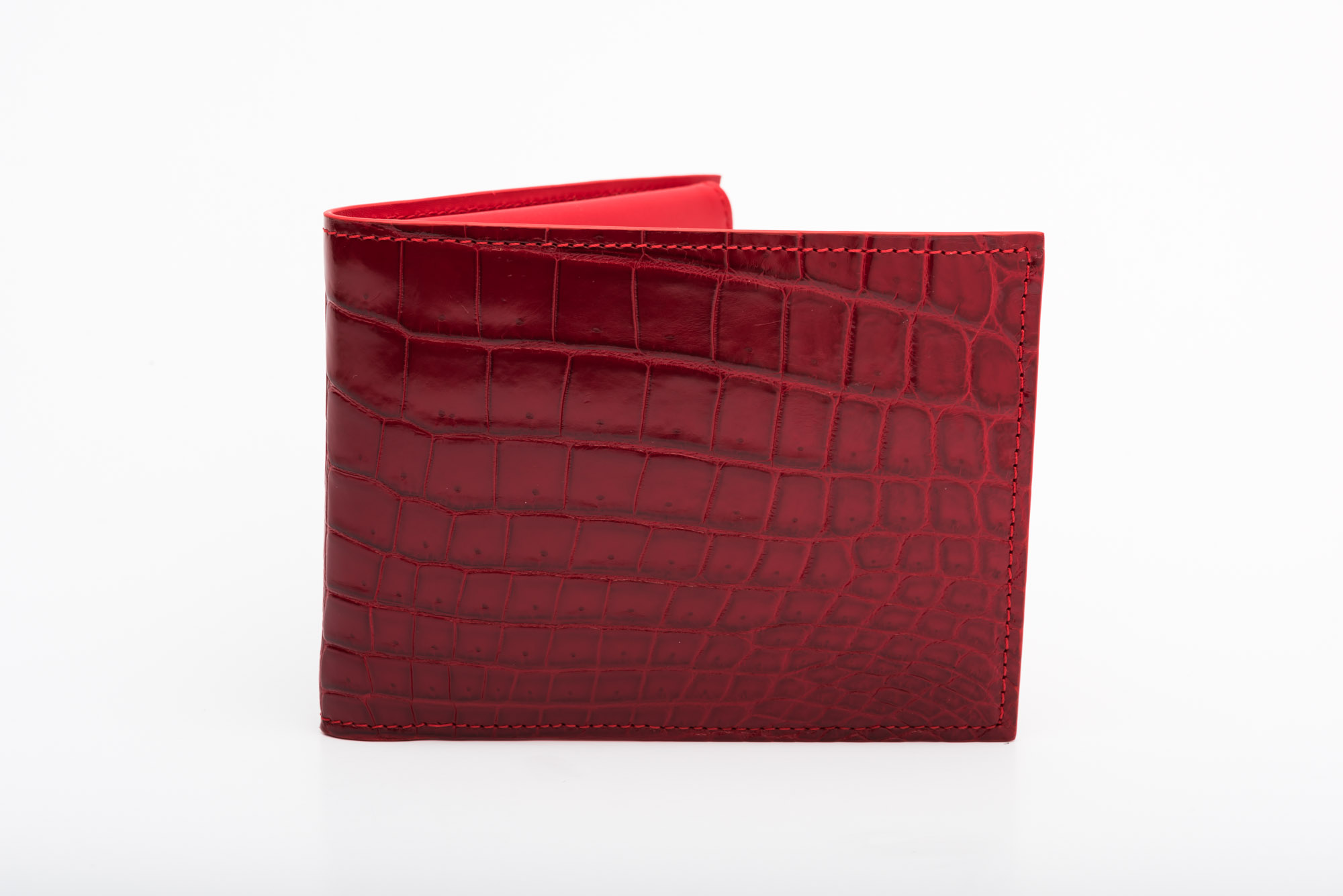 Portafoglio alligatore rosso - immagine 2