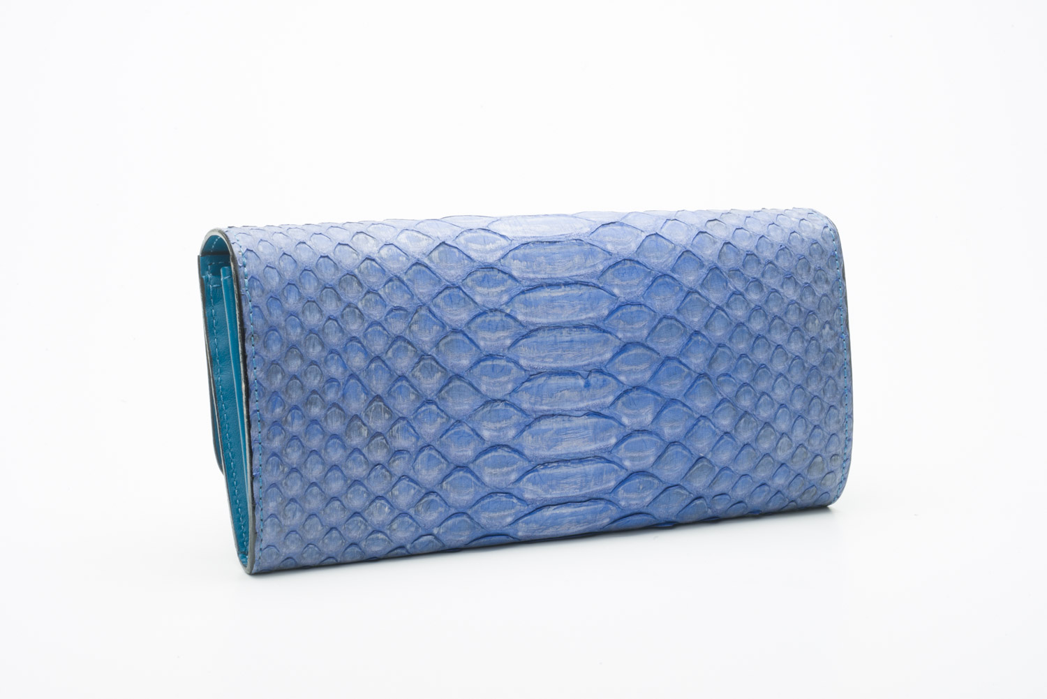 Portafoglio vero pitone denim nabuk - immagine 2