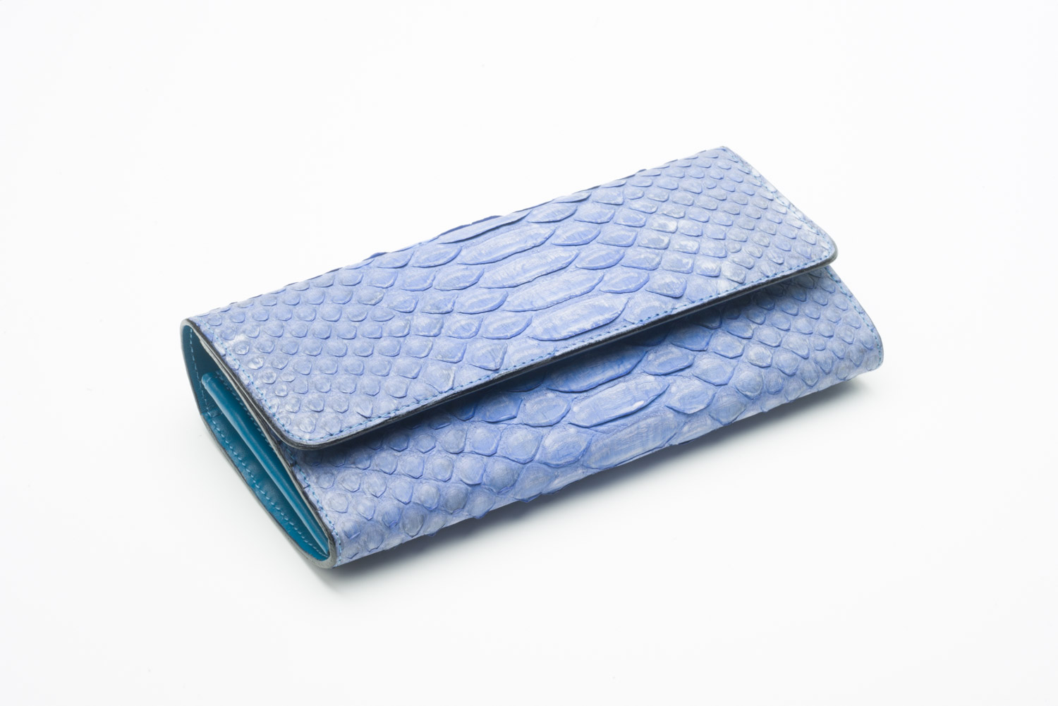 Portafoglio vero pitone denim nabuk - immagine 3
