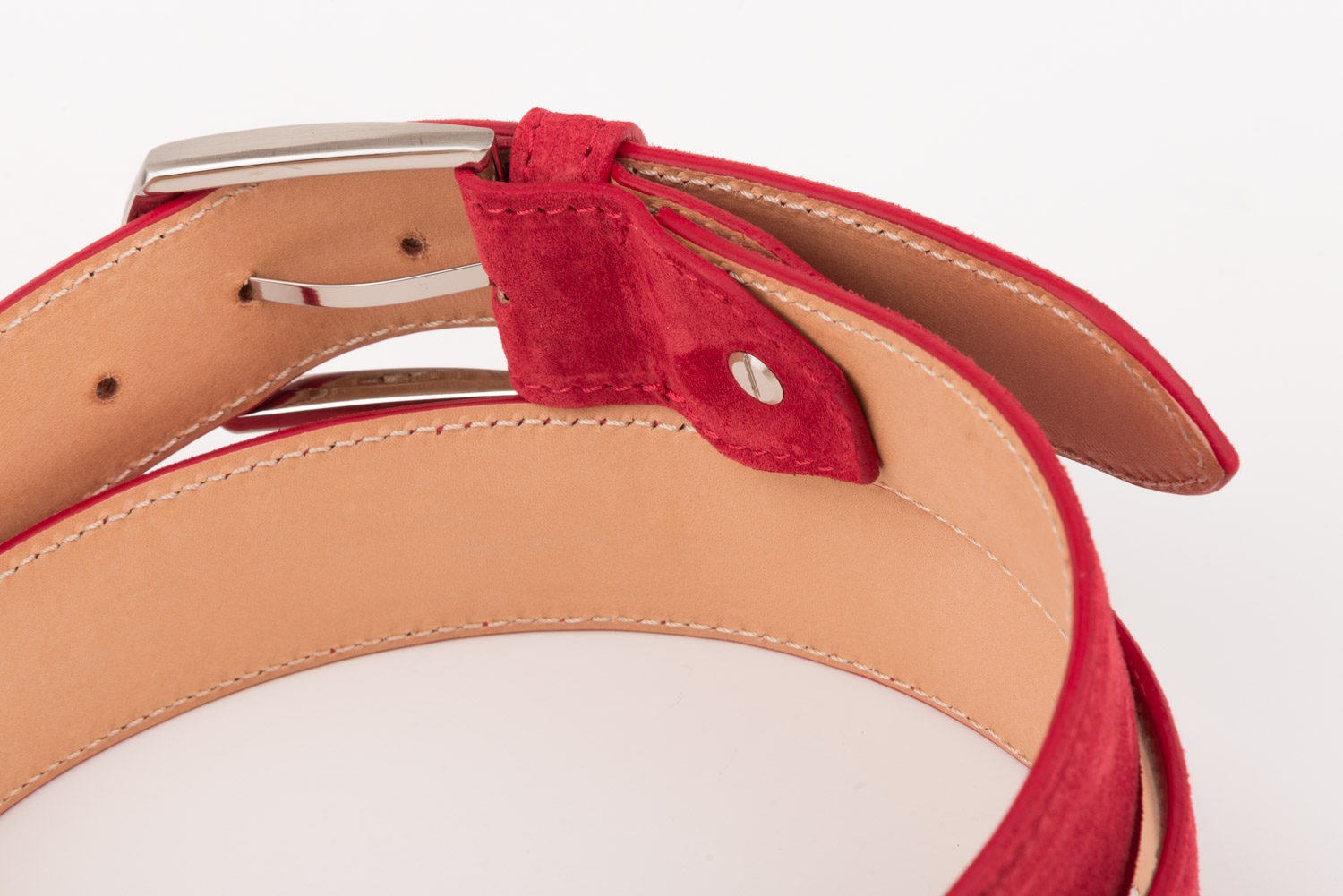 Cintura camoscio rosso - immagine 3