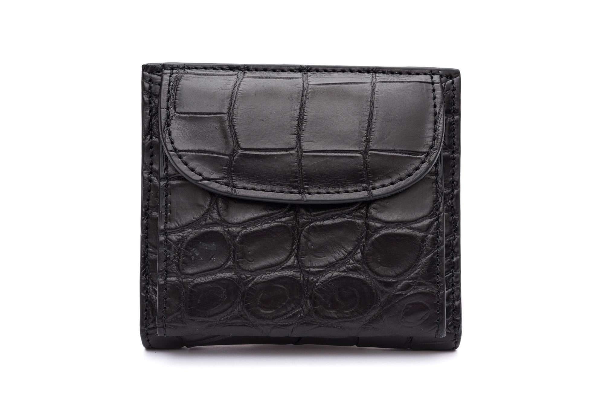 Compact wallet vero alligatore nero - immagine 2